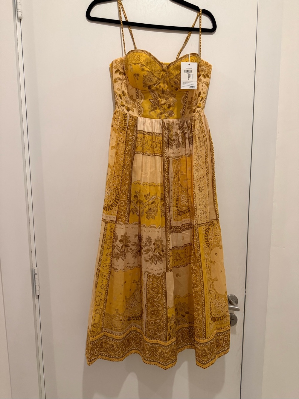 Zimmermann Lucky Corset Midi Dress in the "Mustard Bandana - Picture 3 of 5